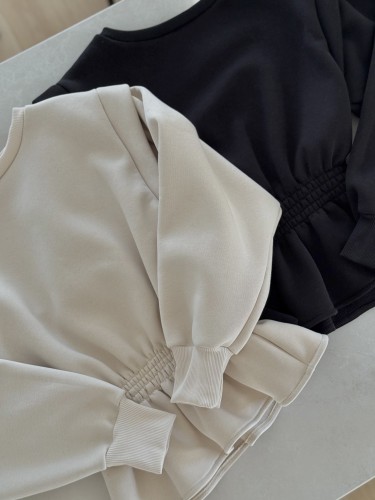 Bluza ARMY  Beige szerokie ramiona baskinka